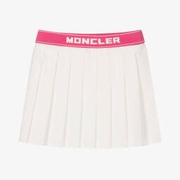 Moncler Enfant-Teen Girls White & Pink Tennis Skirt | Childrensalon