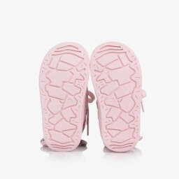 Monnalisa-Girls Pink Quilted Flower Boots | Childrensalon