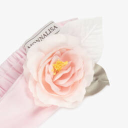Monnalisa-Girls Pink Rose Headband | Childrensalon