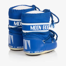 Moon Boot-Blue Mini Nylon Snow Boots | Childrensalon