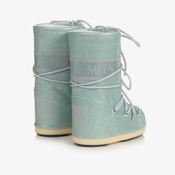 Moon Boot-Girls Blue Glitter Snow Boots | Childrensalon
