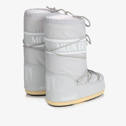 Moon Boot-بوت للثلج قماش لون رمادي وأبيض | Childrensalon