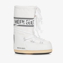 Moon Boot-حذاء للثلج ايكون نايلون لون ابيض | Childrensalon