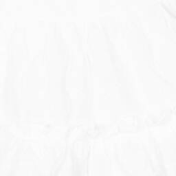 Moschino Baby-Baby Girls White Embroidered Cotton Dress | Childrensalon