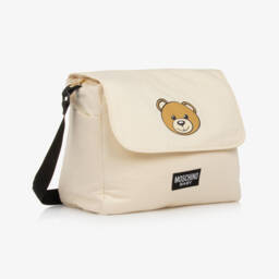 Moschino-Beige Teddy Bear Changing Bag (40cm) | Childrensalon