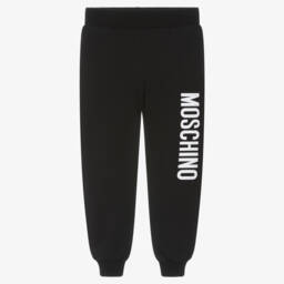 Moschino Kid-Teen-بنطلون رياضي قطن لون أسود | Childrensalon