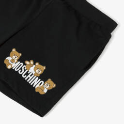 Moschino-Black Cotton Playful Bear Shorts | Childrensalon
