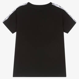 Moschino Kid-Teen-تيشيرت قطن جيرسي لون أسود | Childrensalon