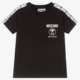 Moschino Kid-Teen-تيشيرت قطن جيرسي لون أسود | Childrensalon