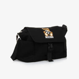 Moschino-Black Teddy Bear Logo Changing Bag (40cm) | Childrensalon