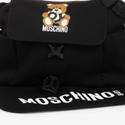 Moschino-Black Teddy Bear Logo Changing Bag (40cm) | Childrensalon