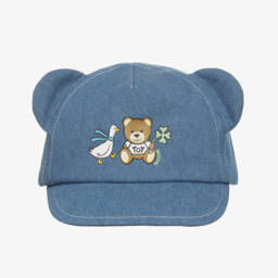 Blue Chambray Teddy Bear Cap