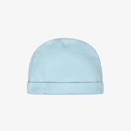 Moschino-Шапочка голубая из хлопкового трикотажа с мишкой Тедди | Childrensalon