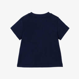 Moschino-Футболка синяя хлопковая с медвежонком для малышей | Childrensalon