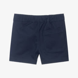 Moschino-Boys Navy Blue Cotton Teddy Shorts | Childrensalon