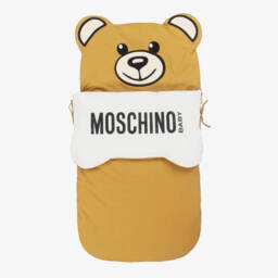Moschino-Brown Teddy Bear Cotton Jersey Nest (80cm) | Childrensalon