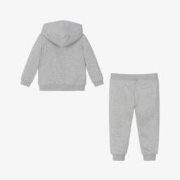 Moschino-Grey Cotton Teddy Bear Tracksuit | Childrensalon