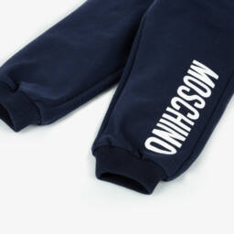 Moschino Baby-Navy Blue Cotton Jersey Joggers | Childrensalon