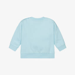 Moschino-Свитшот голубой хлопковый с мишкой и монстром | Childrensalon