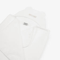 Moschino-White Cotton Hooded Towel | Childrensalon