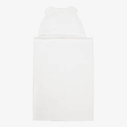 Moschino-White Cotton Hooded Towel | Childrensalon