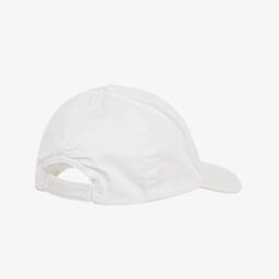Moschino-White Repeat Logo Cotton Twill Cap | Childrensalon