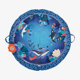 Moulin Roty-Blue Sealife Activity Playmat (90cm) | Childrensalon