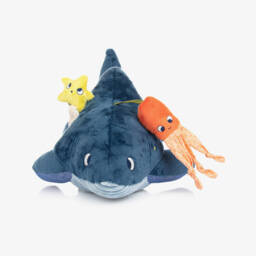 Moulin Roty-لعبة أنشطة طريّة حوت لون أزرق للأطفال (58 سم) | Childrensalon