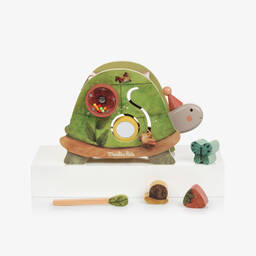 Moulin Roty-Green Activity Turtle Toy (22cm) | Childrensalon