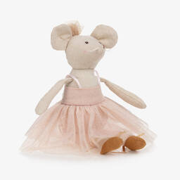 Moulin Roty-Pink Ballerina Mouse Dress-Up Toy (25cm) | Childrensalon