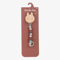 Moulin Roty-Wooden Rabbit Dummy Clip  | Childrensalon