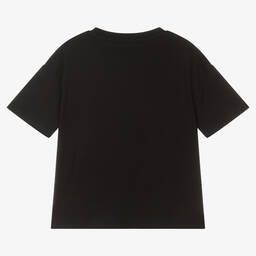 MSGM-تيشيرت قطن جيرسي لون أسود | Childrensalon