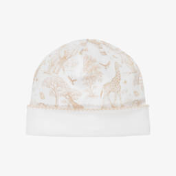 Beige Toile Africa Supima Cotton Baby Hat