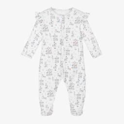 My Little Pie-أفرول بيبي غرو قطن جيرسي لون أبيض للمولودات | Childrensalon