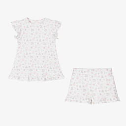 My Little Pie-بيجاما قطن سوبيما لون زهري وأبيض | Childrensalon