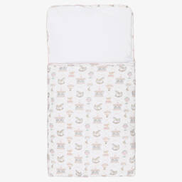 My Little Pie-Конверт бело-розовый из хлопка супима Coquette для девочек (82см) | Childrensalon