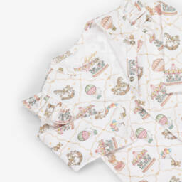 My Little Pie-Комплект с комбинезоном бело-розовый из хлопка супима Coquette | Childrensalon