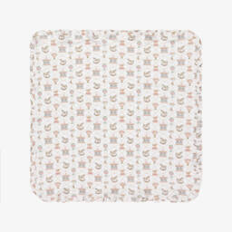 My Little Pie-Одеяло бело-розовое из хлопка супима Coquette (80см) | Childrensalon