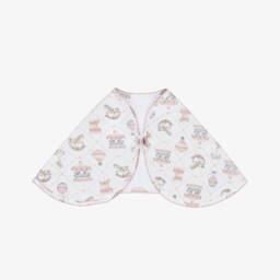 My Little Pie-Салфетка для отрыжки бело-розовая из хлопка супима Coquette | Childrensalon