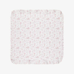 White & Pink Swan Lake Supima Cotton Blanket (82cm)