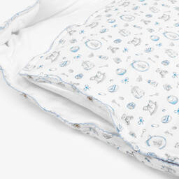 My Little Pie-White Supima Cotton Delicate Blue Nest (80cm) | Childrensalon