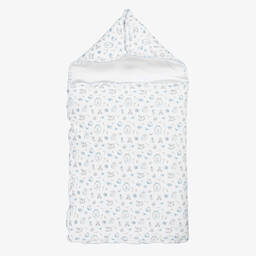 My Little Pie-White Supima Cotton Delicate Blue Nest (80cm) | Childrensalon