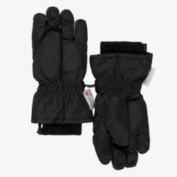 NAME IT-Лыжные перчатки черные технические с отражающими деталями | Childrensalon
