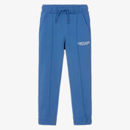 Boys Blue Organic Cotton Slogan Joggers