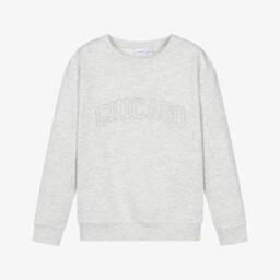 NAME IT-Boys Grey Marl Cotton Chicago Sweatshirt | Childrensalon