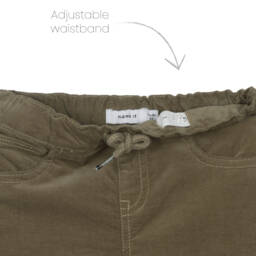 NAME IT-Брюки зеленые хаки из вельвета для мальчиков | Childrensalon