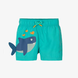 NAME IT-BoysTurquoise Blue Shark Swim Shorts | Childrensalon