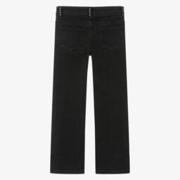 NAME IT-Джинсы широкие черные из денима со стразами для девочек | Childrensalon