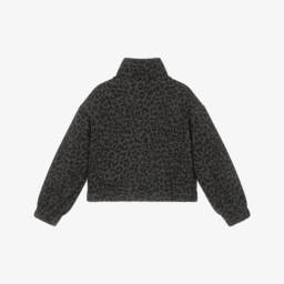 NAME IT-Girls Brown & Black Animal Print Denim Jacket | Childrensalon