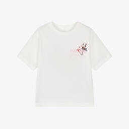 NAME IT-Girls Beige Cotton Festive Print Sweatshirt | Childrensalon